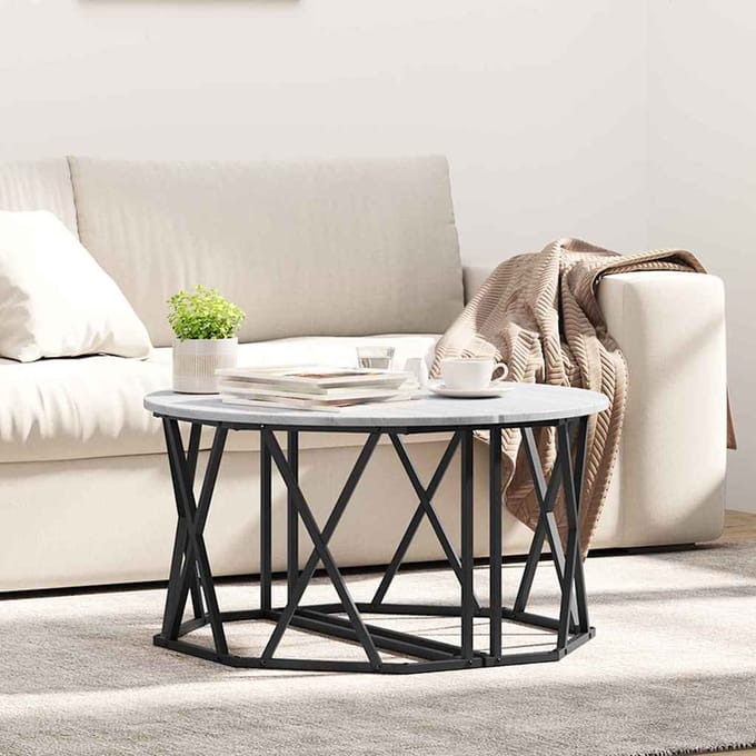 vidaXL - Salontafel - Grijs - Sonoma - 80 - x - 80 - x - 42 - cm