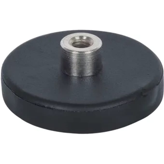 Fix-o-moll Bevestigingsmagneet - Rubber Bekleed Met Binnendraad - Neodymium - Diameter 31mm