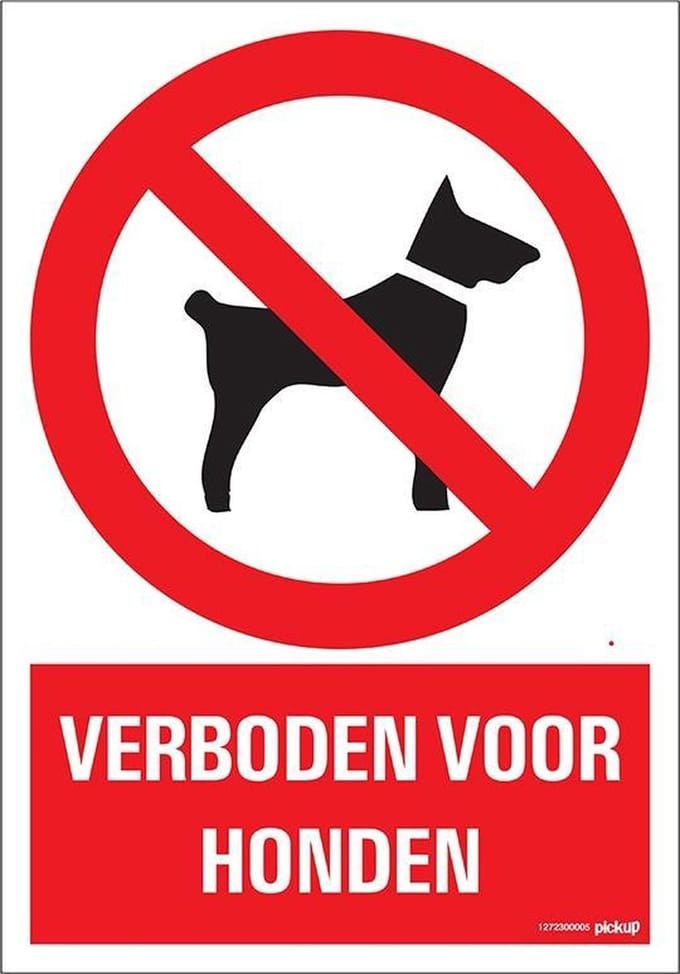 Pickup bord 23x33 cm Combinatie - Verboden voor honden