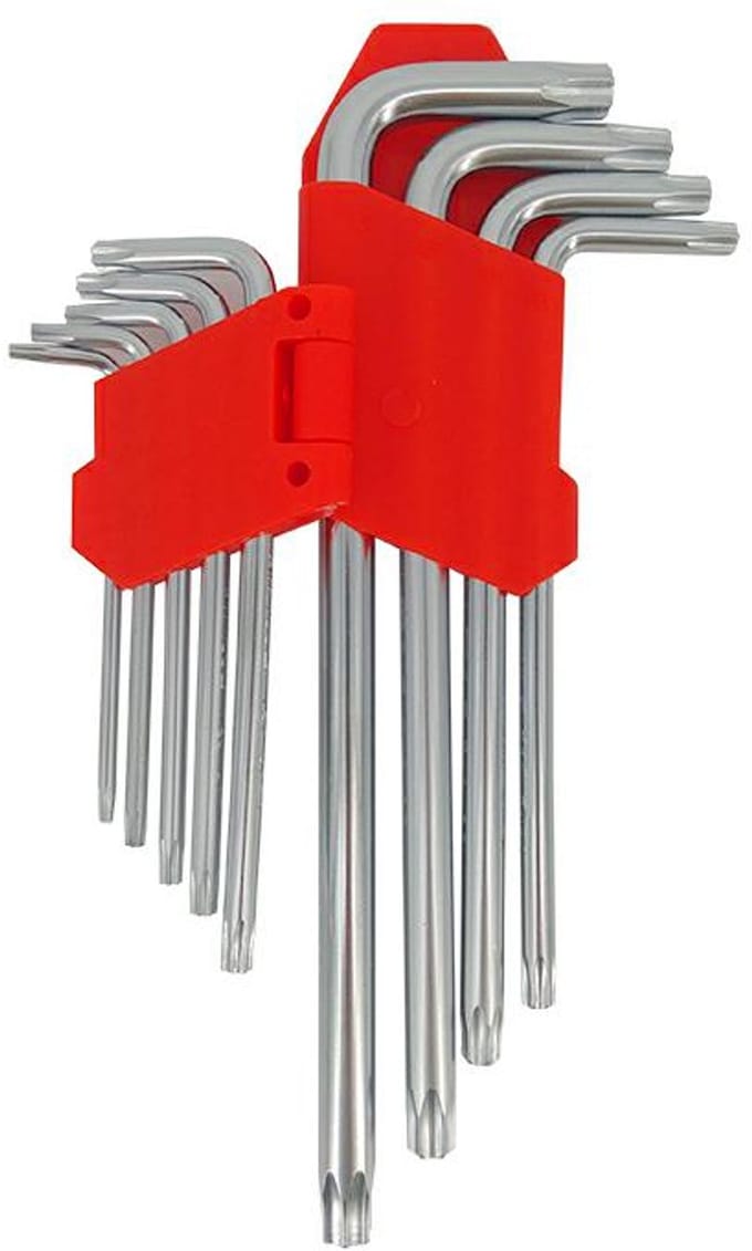 Awtools AW35050 - Torx Sleutelset - Lang - Chroom-vanadium Staal - 9 stuks