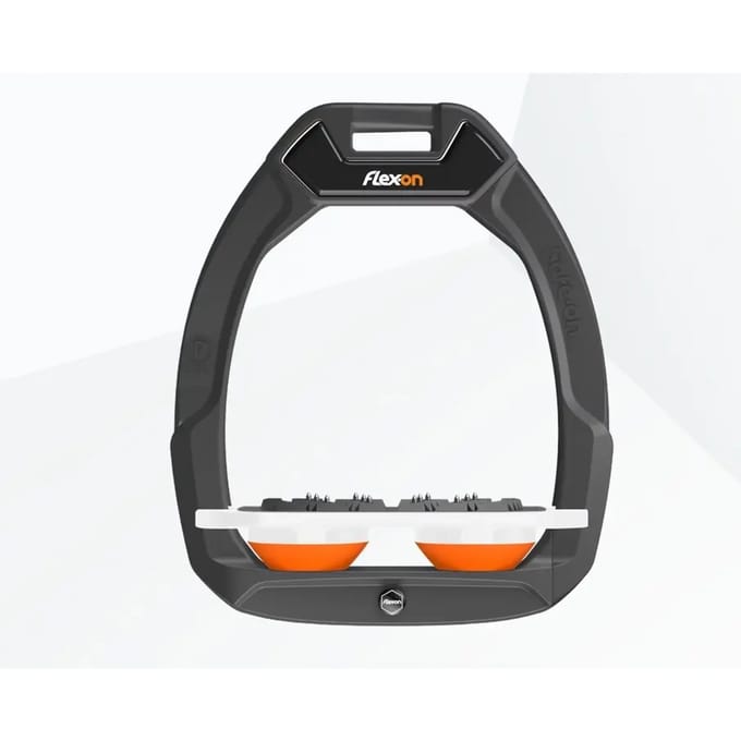 Veiligheidsstijgbeugels Plat Ultra Grip Antraciet/Wit/Oranje Flex-On Safe-On