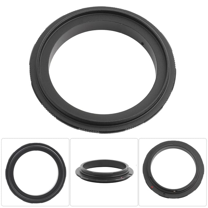 Bague d'adaptation inversée en alliage d'aluminium durable pour prise de vue macro, pour appareil photo reflex numérique à monture Canon EOS EOS-58mm gray