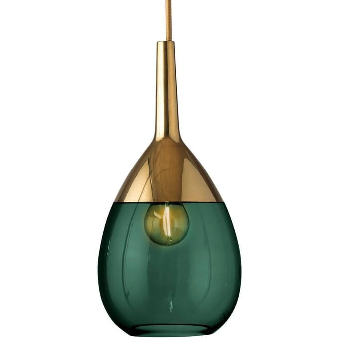 EBB & FLOW Lute S hanglamp goud klimopgroen