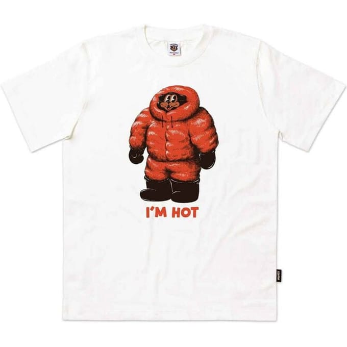 The Dudes T-shirt - I'm Hot - S tot L - voor Mannen - wit
