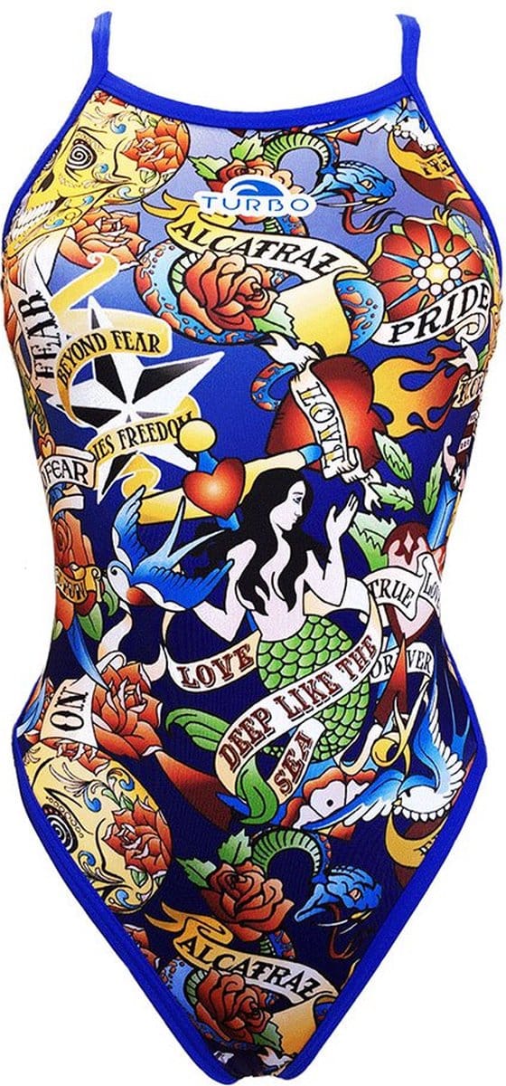 Turbo Sirenas Map Zwemkleding Blauw M Vrouw