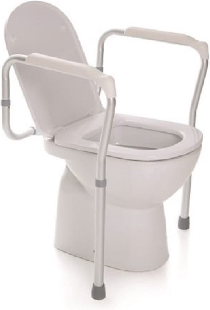 Moretti Toiletframe - Hoogte aanpasbaar aan pot - Grijs/Wit