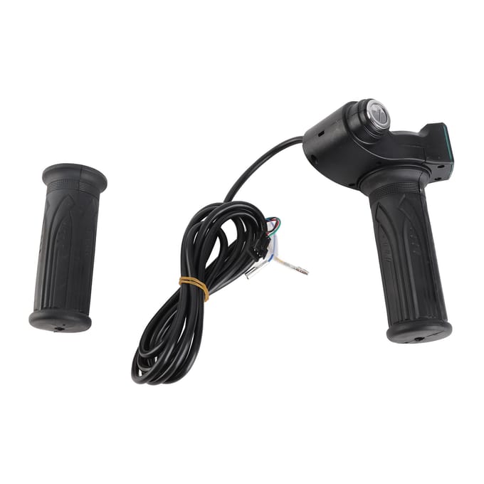1 Paire Poignée Étanche à Affichage LED pour Voitures Électriques Vélo Scooter black