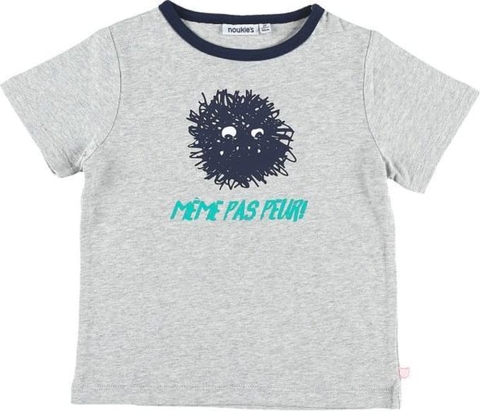 Noukie's - Pyjama - Zomer - Grijst / marine - meme pas peur - 6 jaar  116
