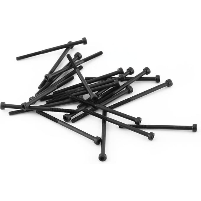 M3 Zwarte Zeskantkop Schroefbout Set (M3*12mm,Volledig Geschroefd,50 stuks)