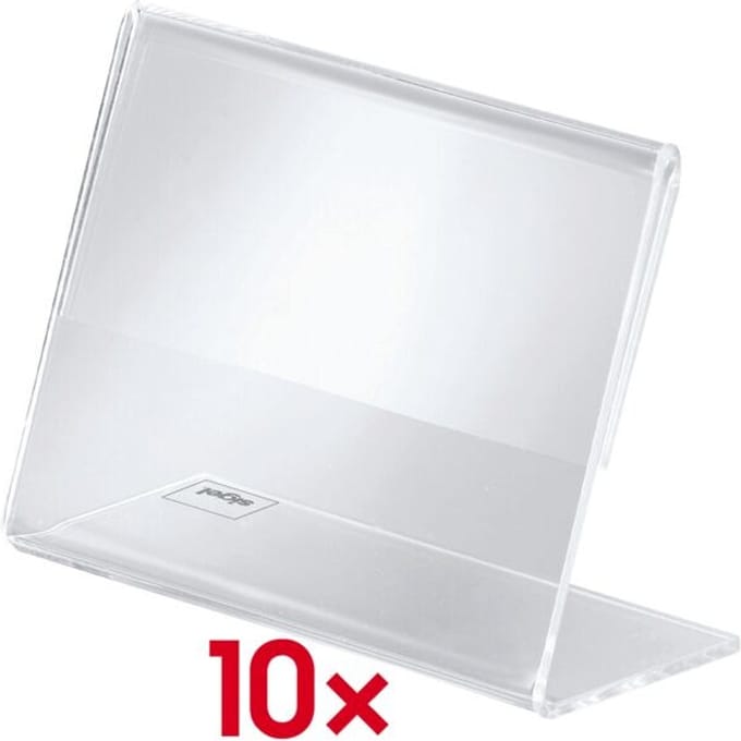 Sigel info standaard prijsstandaard kaarthouder 90x60mm transparant acryl 10 stuks