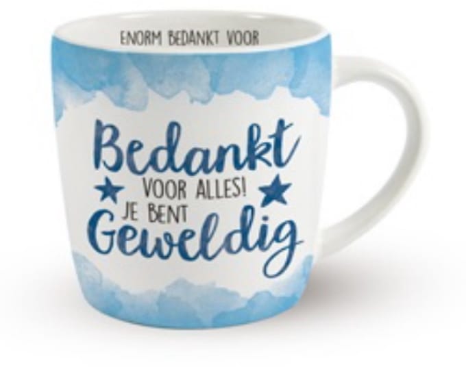 Mok - Enjoy - Bedankt voor alles, je bent geweldig - Met binnentekst
