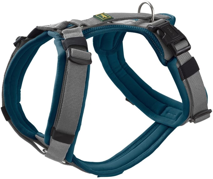 Hunter Harnas Maldon Up Petrol&Grijs - Hondentuig - 53-71 cm