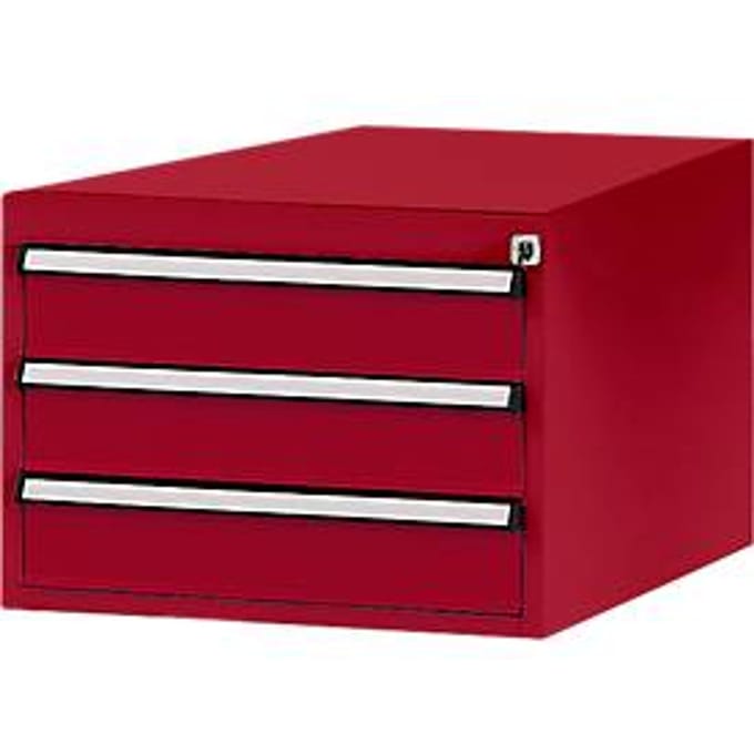 Manuflex onderbouw met schuifladen, voor D 800 mm, robijnrood