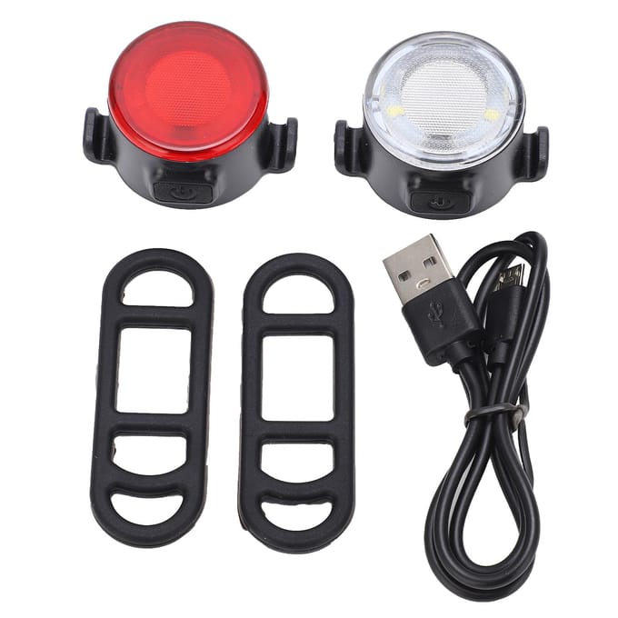 Feu arrière de vélo rechargeable par USB Feu arrière de vélo de montagne Feu arrière de sécurité pour le cyclisme black