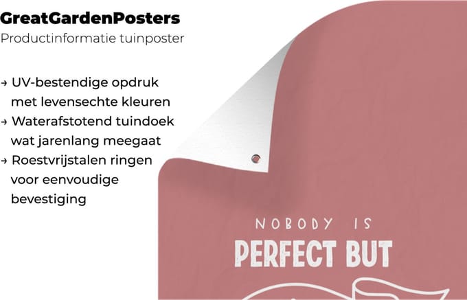 Schuttingposter Quote - Studeren - Psychologie - 100x200 cm - Tuindoek
