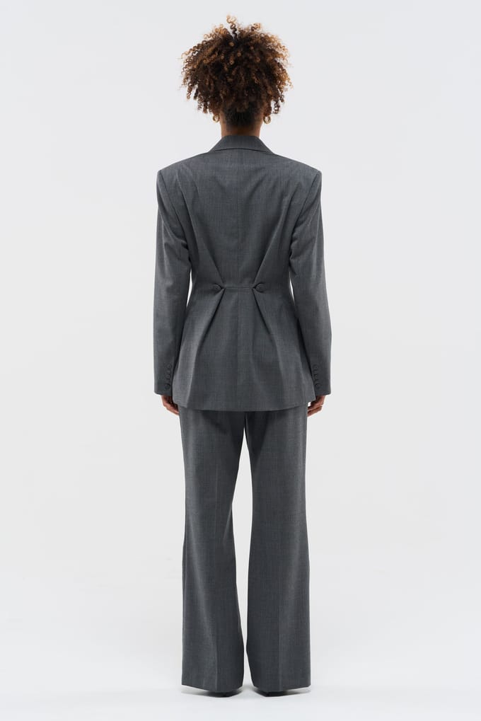 BENU Dames Grijze Getailleerde Blazer