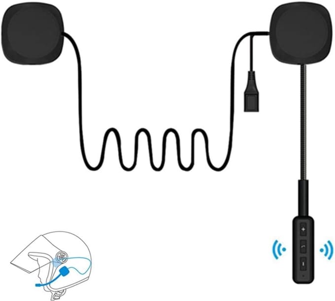 Motorhelm Headset - Intercom - Bluetooth - Zwart
