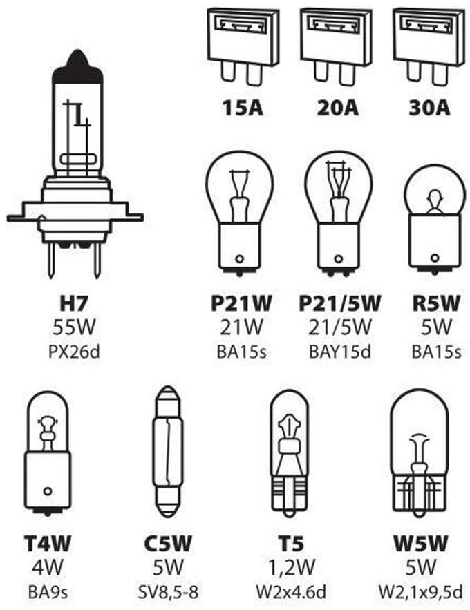 H7 Halogeen set 12V - 11 stuks