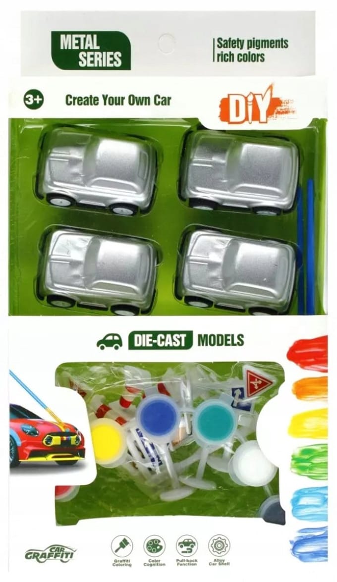 Auto Speelgoed voor Kinderen - 4 Stuks - 15x25x4 cm