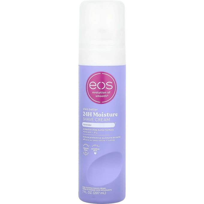 EOS, Shea Better, 24-Hour Moisture Shave Cream, Lavender, 7 fl oz (207 ml) white