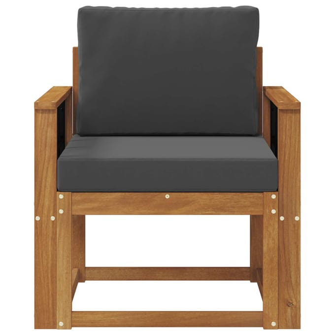 vidaXL - Buitensofa - Massief - Acacia - Hout - en - Polyester - Naturel