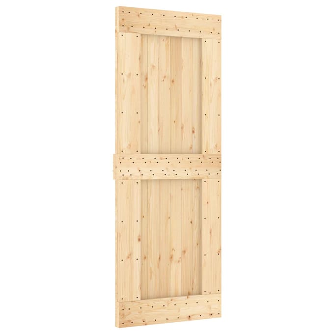 vidaXL - Schuifdeur - 80 - x - 210 - cm - Massief - Pine - Hout - (Onbehandeld)