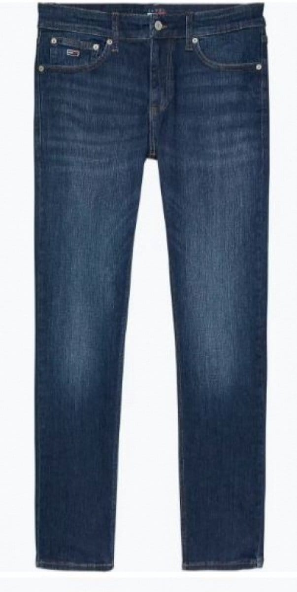 Slim fit jeans met labelstitching