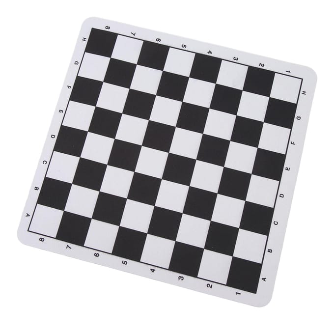 PU Leer Schakenbord 24x23.6cm Scheurbestendig Wasbaar Draagbaar Internationaal Schaken Muismat white