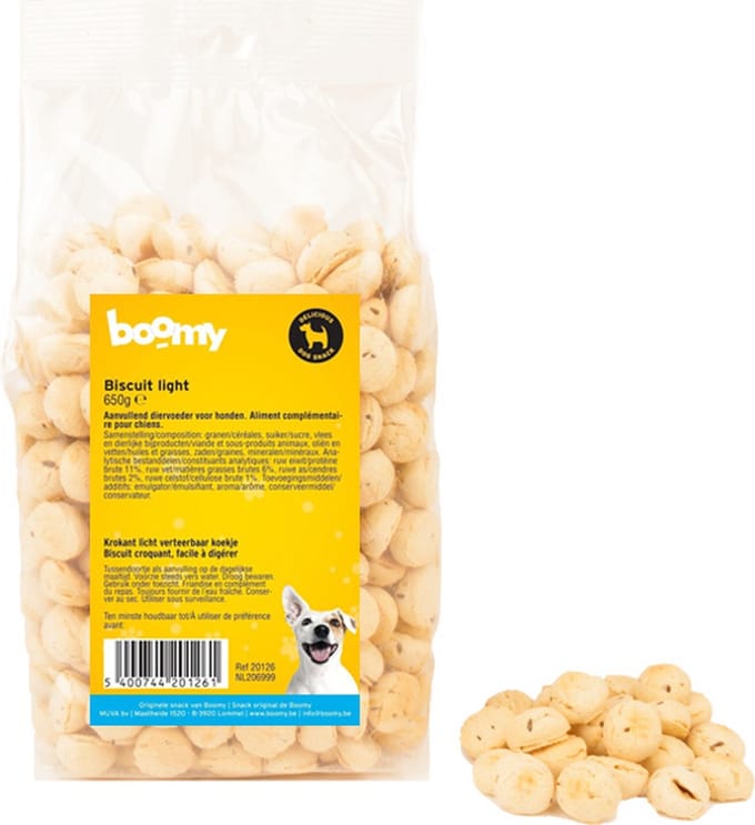 Boomy - Hondensnacks - Hondenkoekjes - Biscuit light - 2x650g