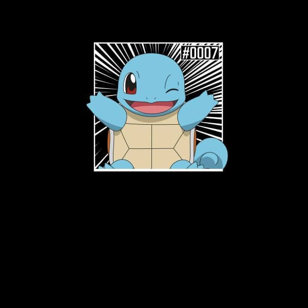 Pokémon Pokédex Squirtle #0007 Women's T-Shirt - Black - M