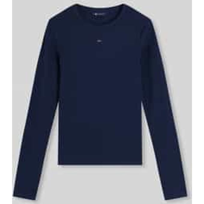 slim fit shirt met lange mouwen van katoenmix