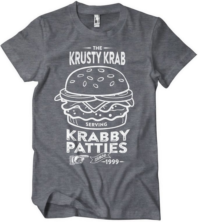 Spongebob The Krusty K-rab -T-shirt met K-rab-motief van Patties, donker/heather