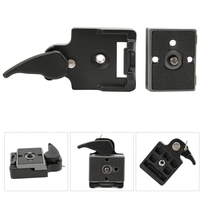 Kogelkop Snelkoppelingsplaat Klem Adapter Stabilisatorplaten voor Manfrotto 200PL-14 gray