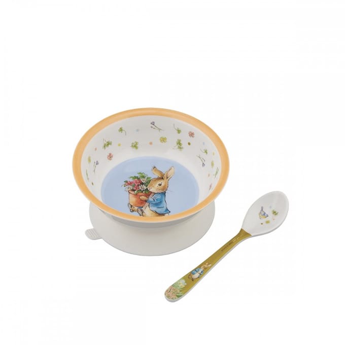 Peter Rabbit bowl met zuignap en lepeltje in geschenkverpakking