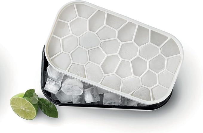 Ijsblokjesvorm Opbergdoos voor ijsblokjes - wit - 12 x 22 x 17 cm