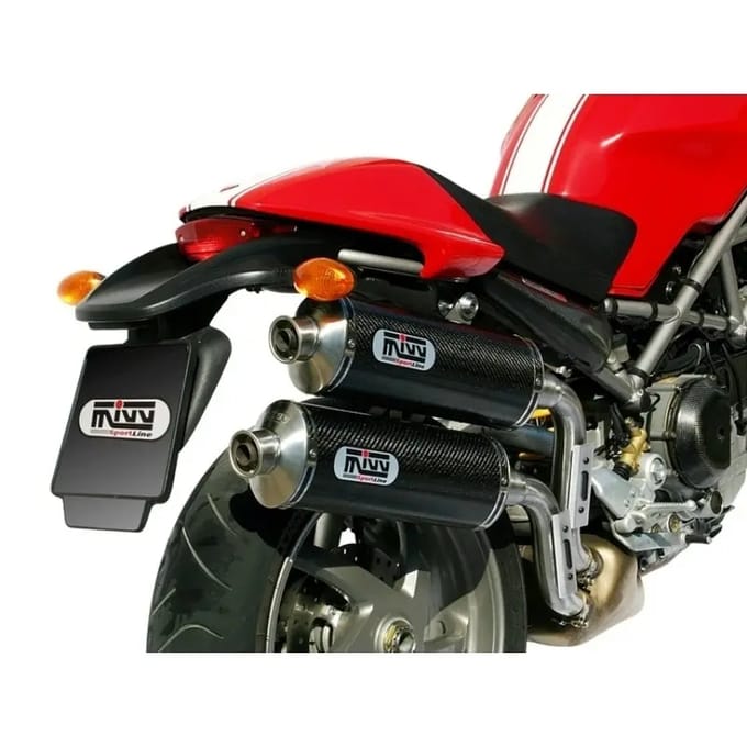 Silencer motorfiets dubbel Mivv GP Ducati Monster S2R 800