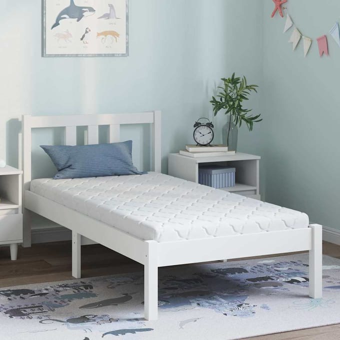 vidaXL - Matras - Wit - 80 - x - 160 - cm - Jacquard - stof