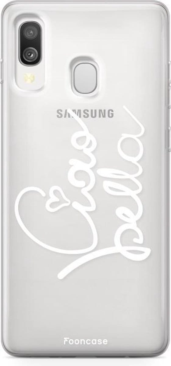 Fooncase Hoesje Geschikt voor Samsung Galaxy A40 - Shockproof Case - Back Cover / Soft Case - Ciao Bella!