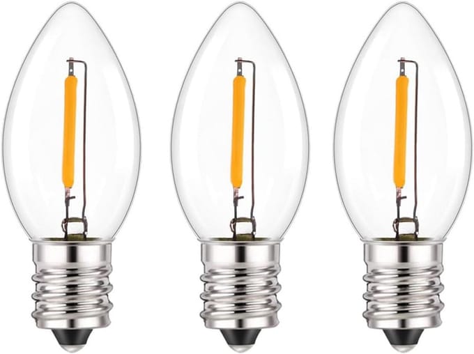 LED Kaarslamp - Kleine Gloeilamp - Nachtverlichting - Energiezuinig 05W - E12 Fitting - Warm Wit