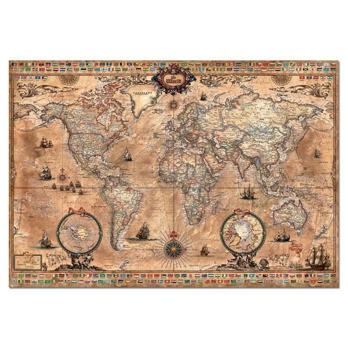 Collection de puzzles Educa 1000 pièces (AntiqueWorldCarte)