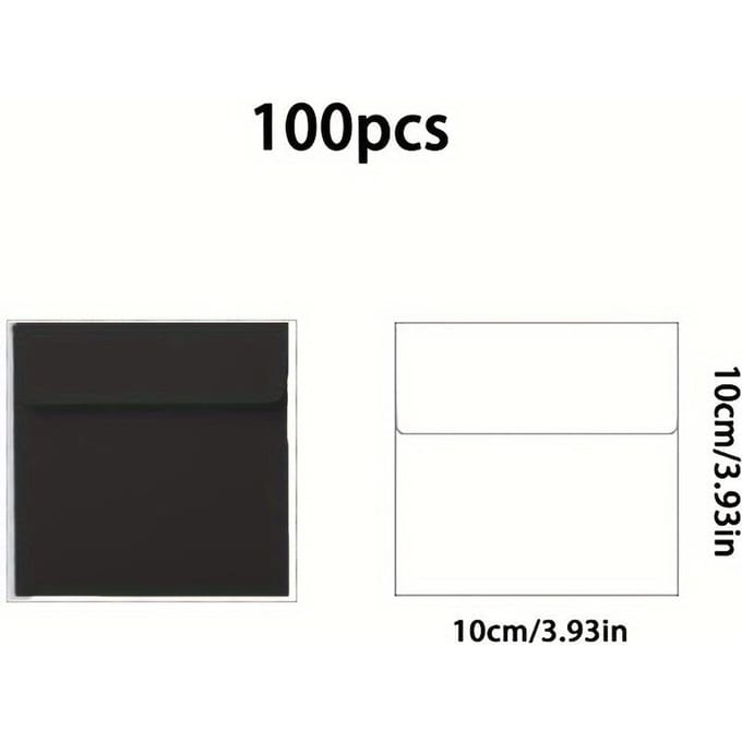 100 Stuks Vintage Vierkante Mini Kleine Envelop, Westerse Kraft Uitnodiging Literaire Envelop 100pcs