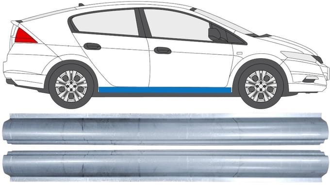 Reparatie dorpel voor Honda Insight 2009-2014 / Links + Rechts / Set