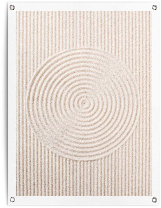 Tuinposter Zandcirkels - 80 x 60 - Canvas - REINDERS