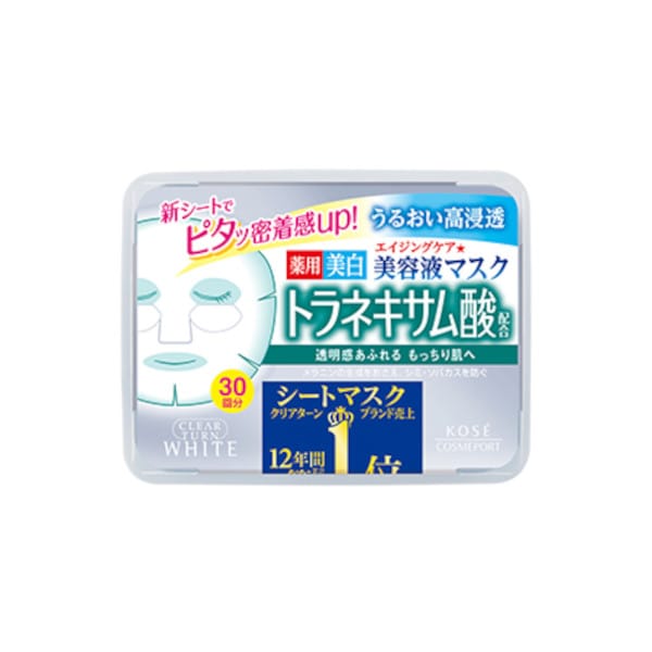 Kose - Clear Turn Essence Mask - Tranexamic Acid - 30stuk