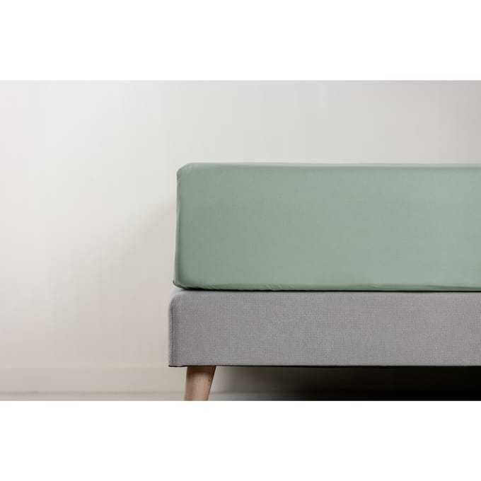 NL BL Emma Topper Cover Percale 90x200 Green