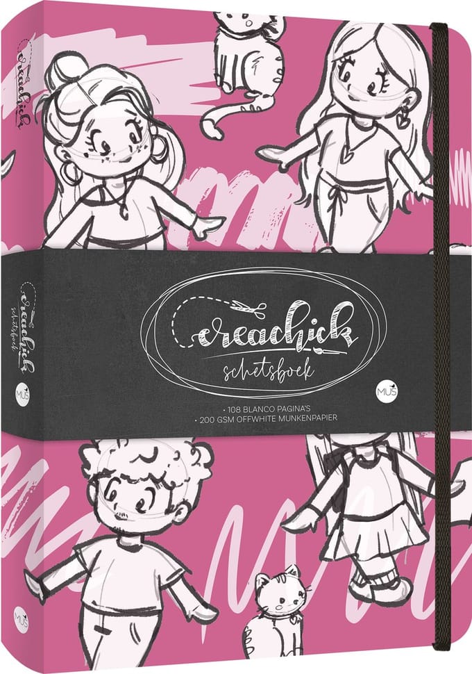 Schetsboek CreaChick Raspberry
