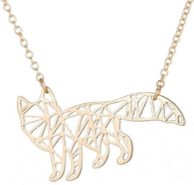24/7 Jewelry Collection Origami Vos Ketting - Goudkleurig
