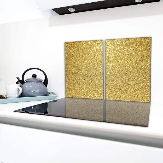 TMK ArtDeko - Glazen Beschermplaat - 40x52 cm - Goud