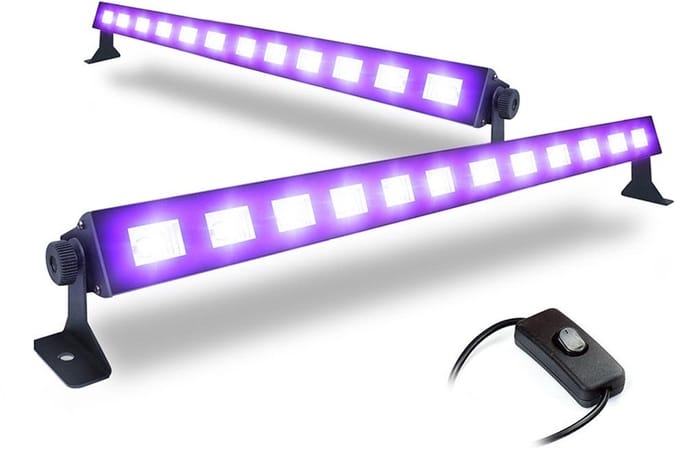 BeamZ set van 2 BUV123 LED UV blacklight bars - 12 x 3W