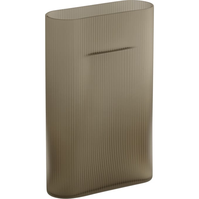 Muuto Glazen vaas - taupe frosted - H 35 cm